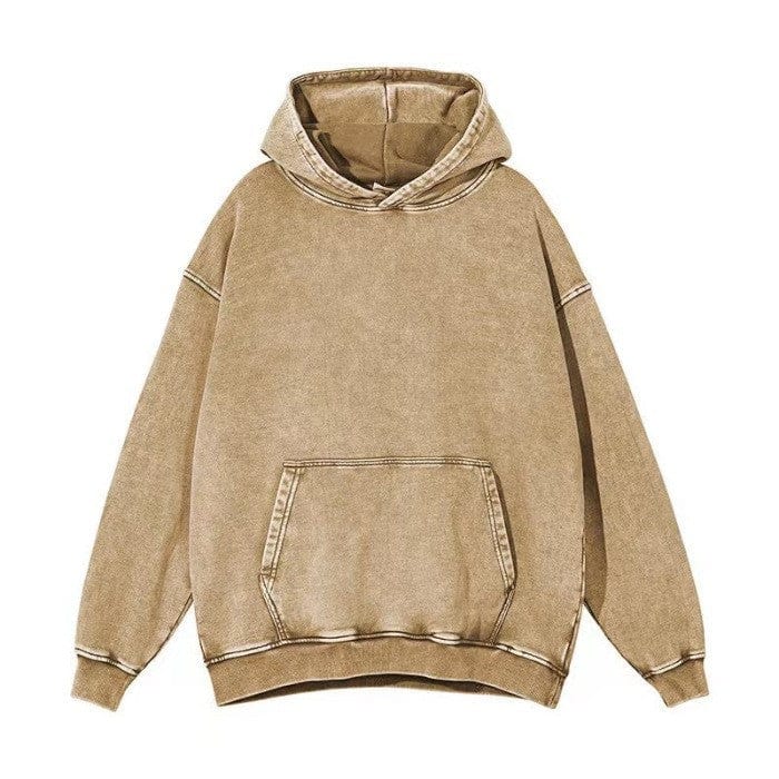 Washed hoodie Portrait embroider music player Couple family gift