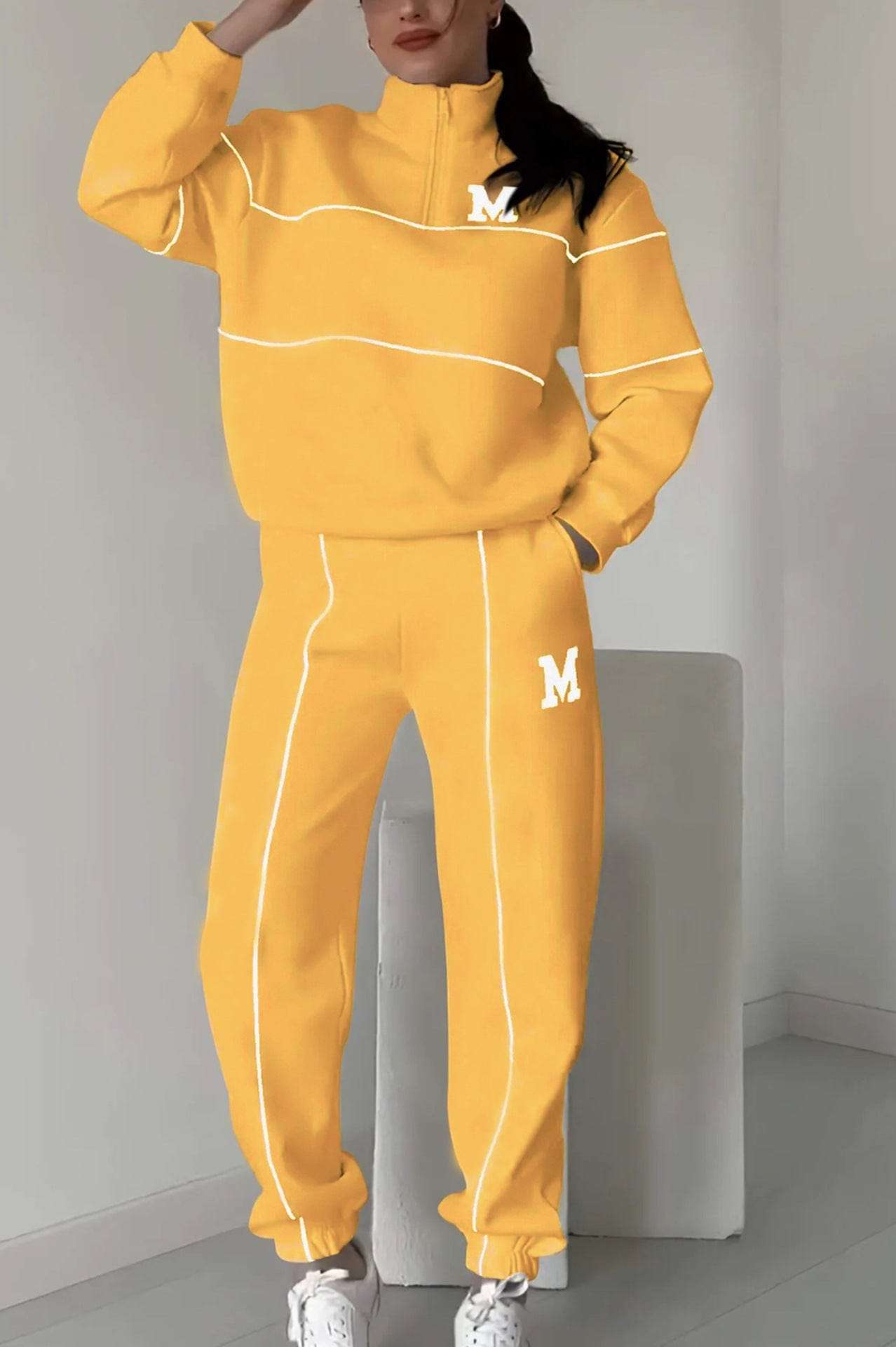 Autumn and winter new sweatshirt letter long sleeve trousers leisure sports suit