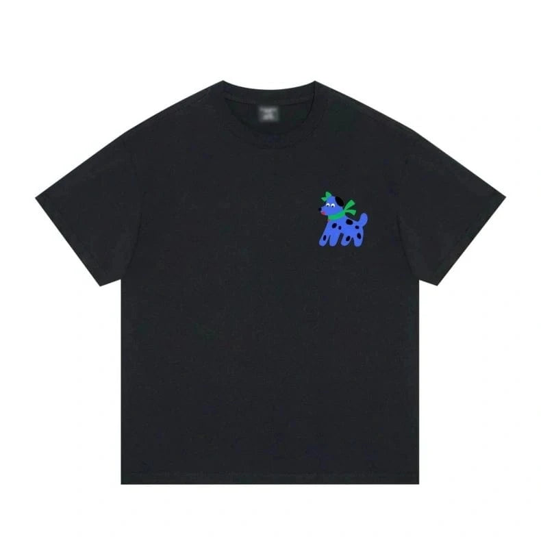 New Arrivals Heavy Embroidery 1.6 Million Stitches - Luminous Colorful Dog 100% Long-Staple Cotton 280g Soft Versatile T-Shirt