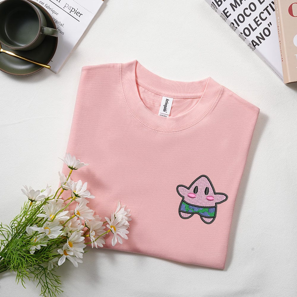 Cute cartoon version custom Embroidered T-shirt sweatshirt