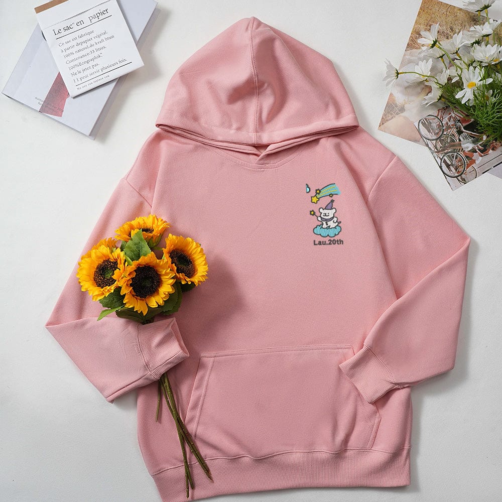 Cute cartoon version custom Embroidered T-shirt sweatshirt