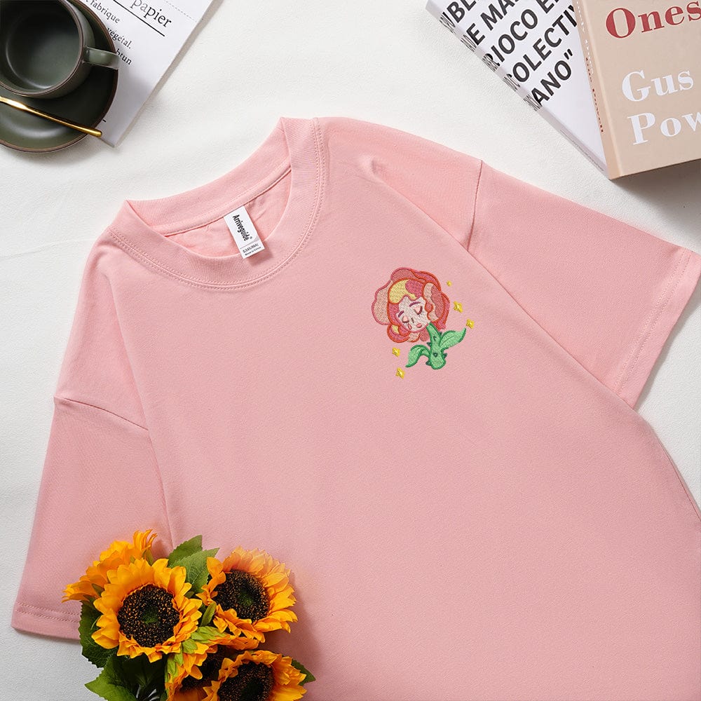 Cute cartoon version custom Embroidered T-shirt sweatshirt