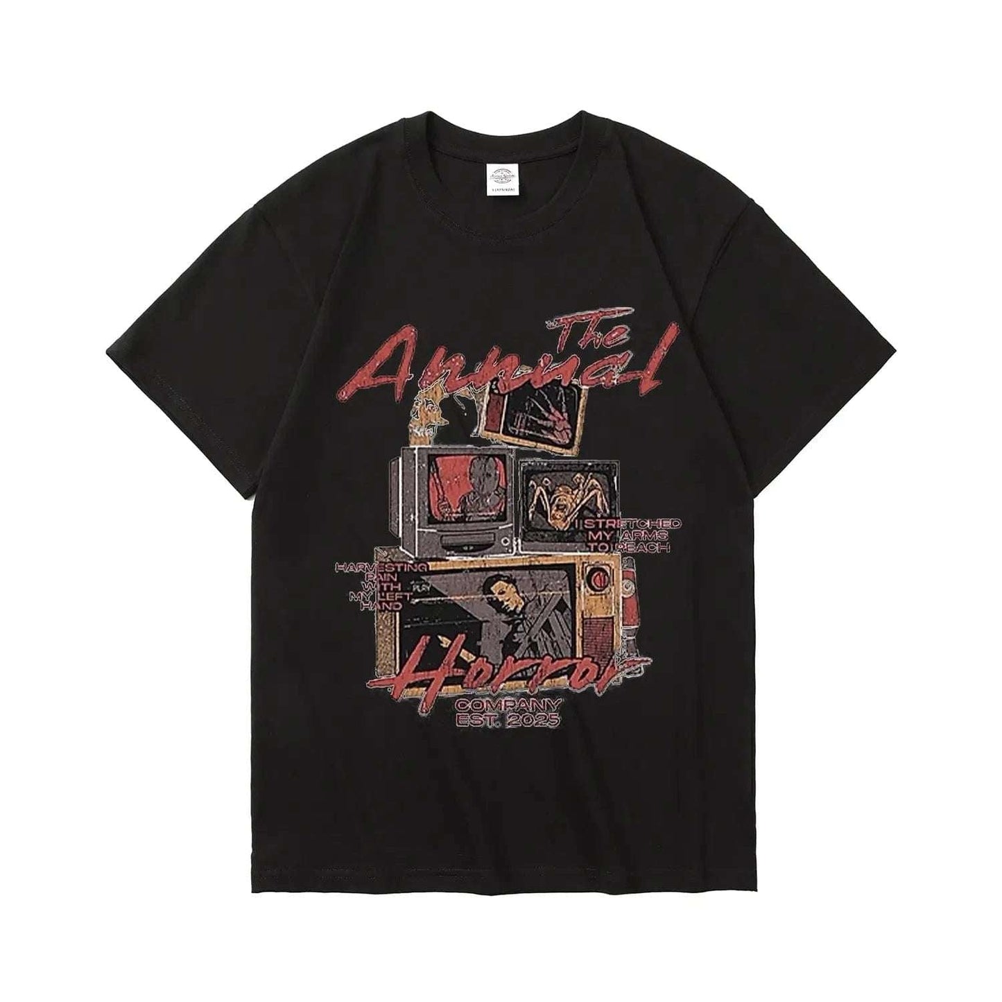 New Arrivals Short sleeve t-shirt 230g heavyweight cotton retro style TV graphic Unisex