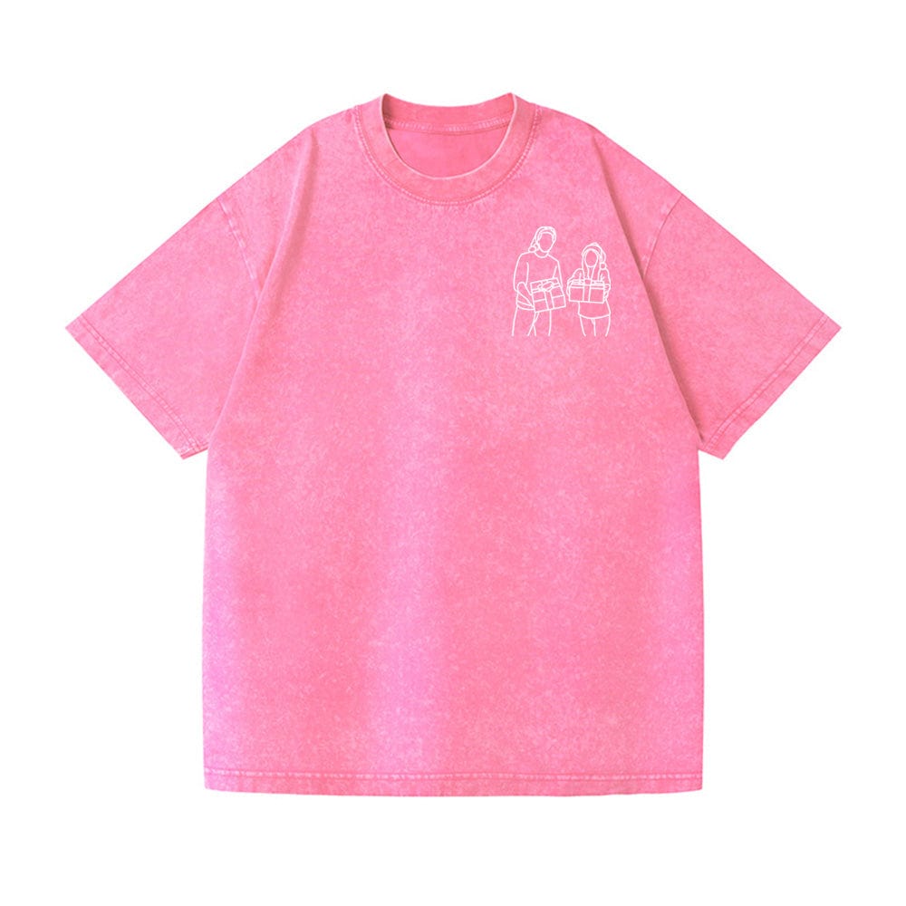 Mystichot – T-Shirt mit individueller Strichzeichnung und Stickerei
