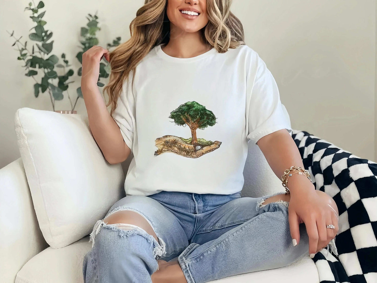 Eco - themed Custom Embroidered Sweatshirt: Style Meets Sustainability