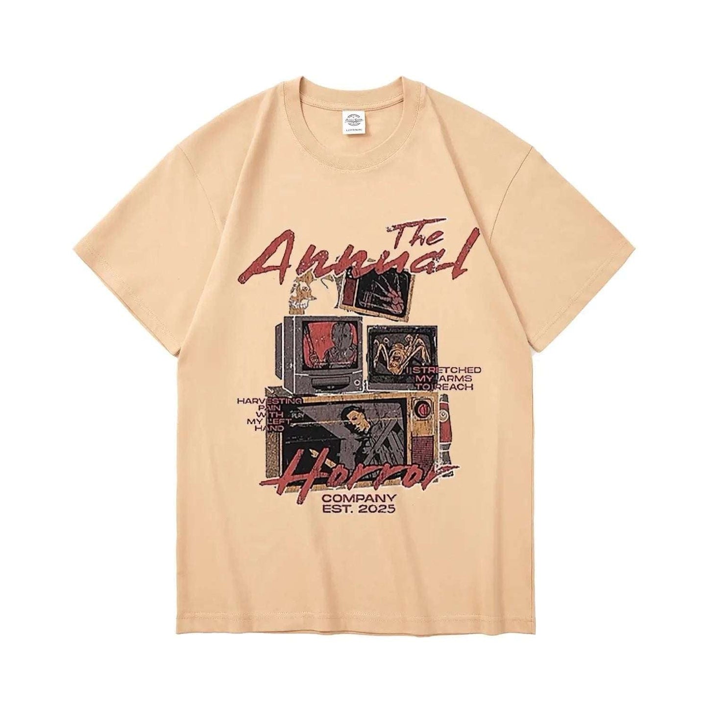 New Arrivals Short sleeve t-shirt 230g heavyweight cotton retro style TV graphic Unisex