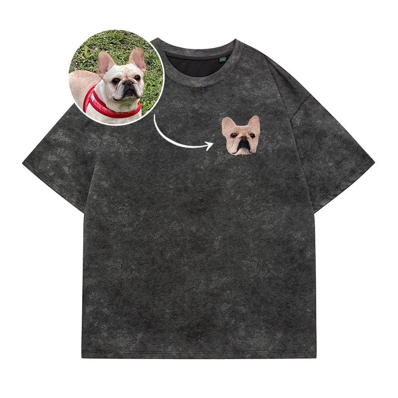Mystichot individuelle Haustierstickerei für altes T-Shirt