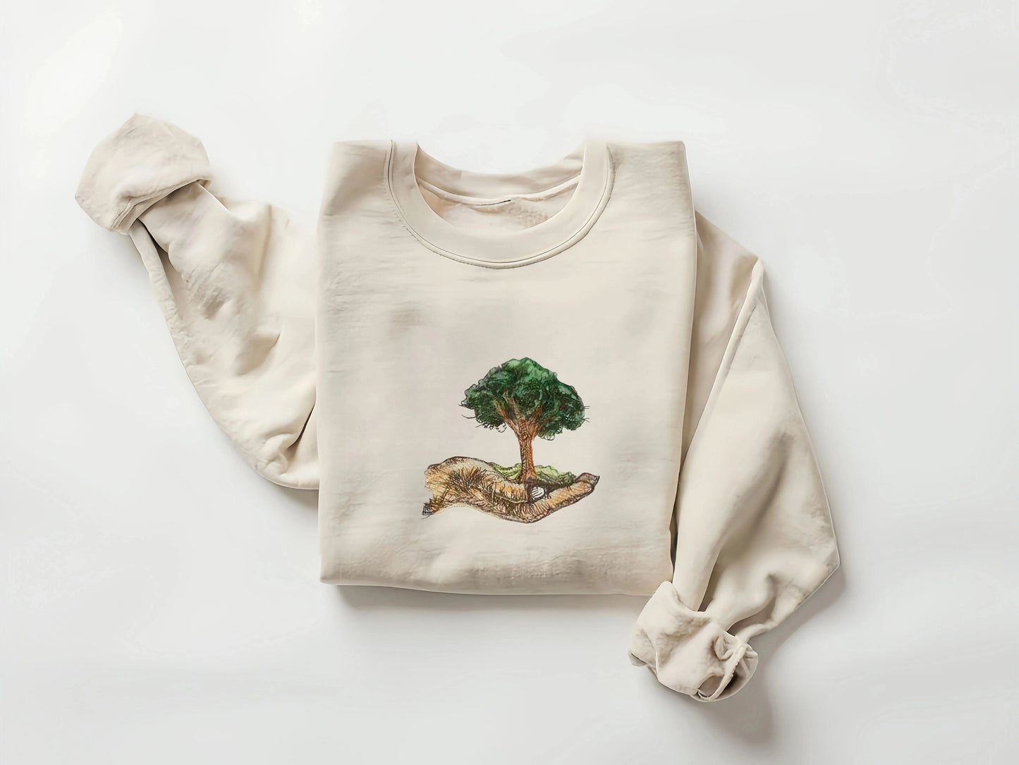 Eco - themed Custom Embroidered Sweatshirt: Style Meets Sustainability