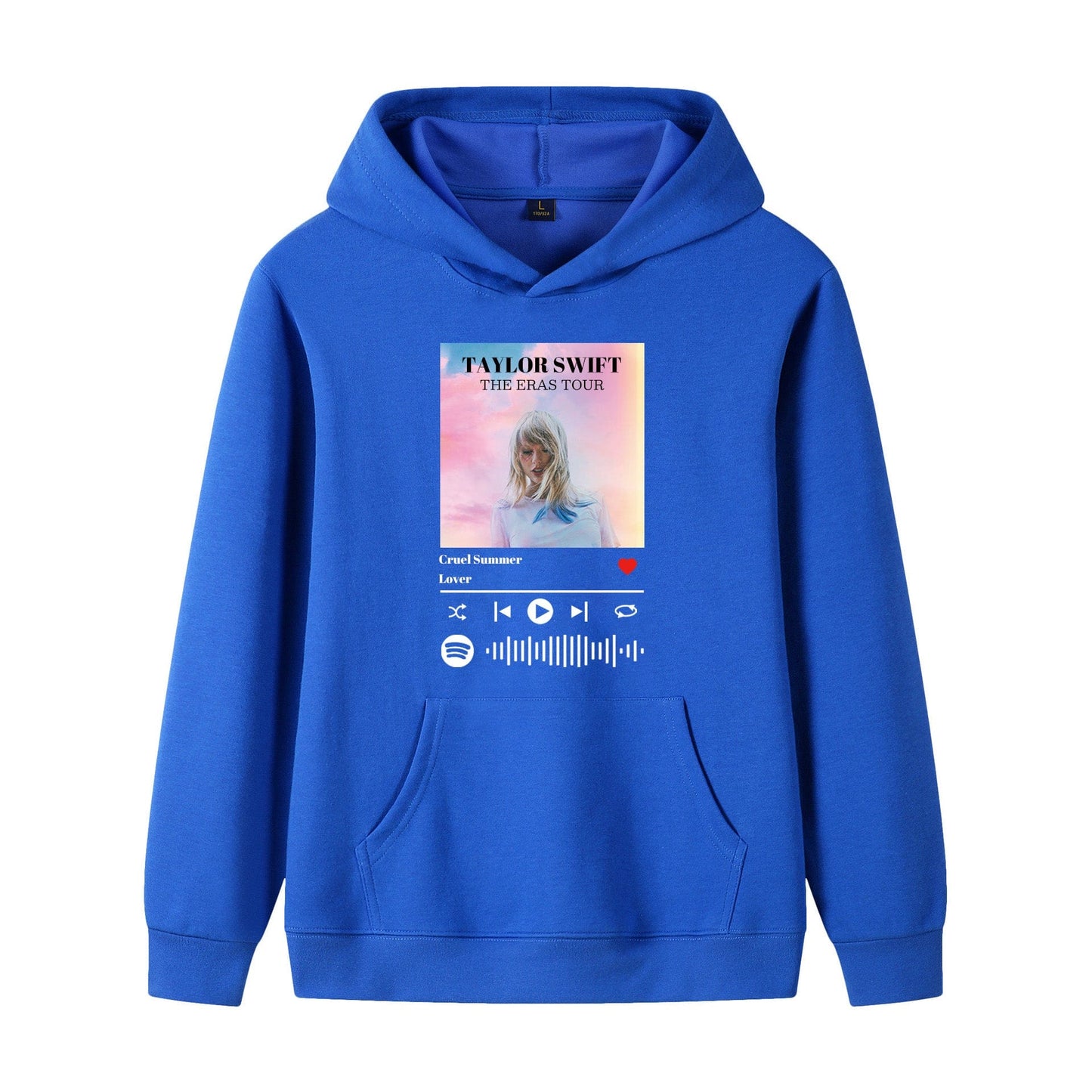 Benutzerdefinierter Hoodie mit scanbarem Spotify-Musikcode und Foto