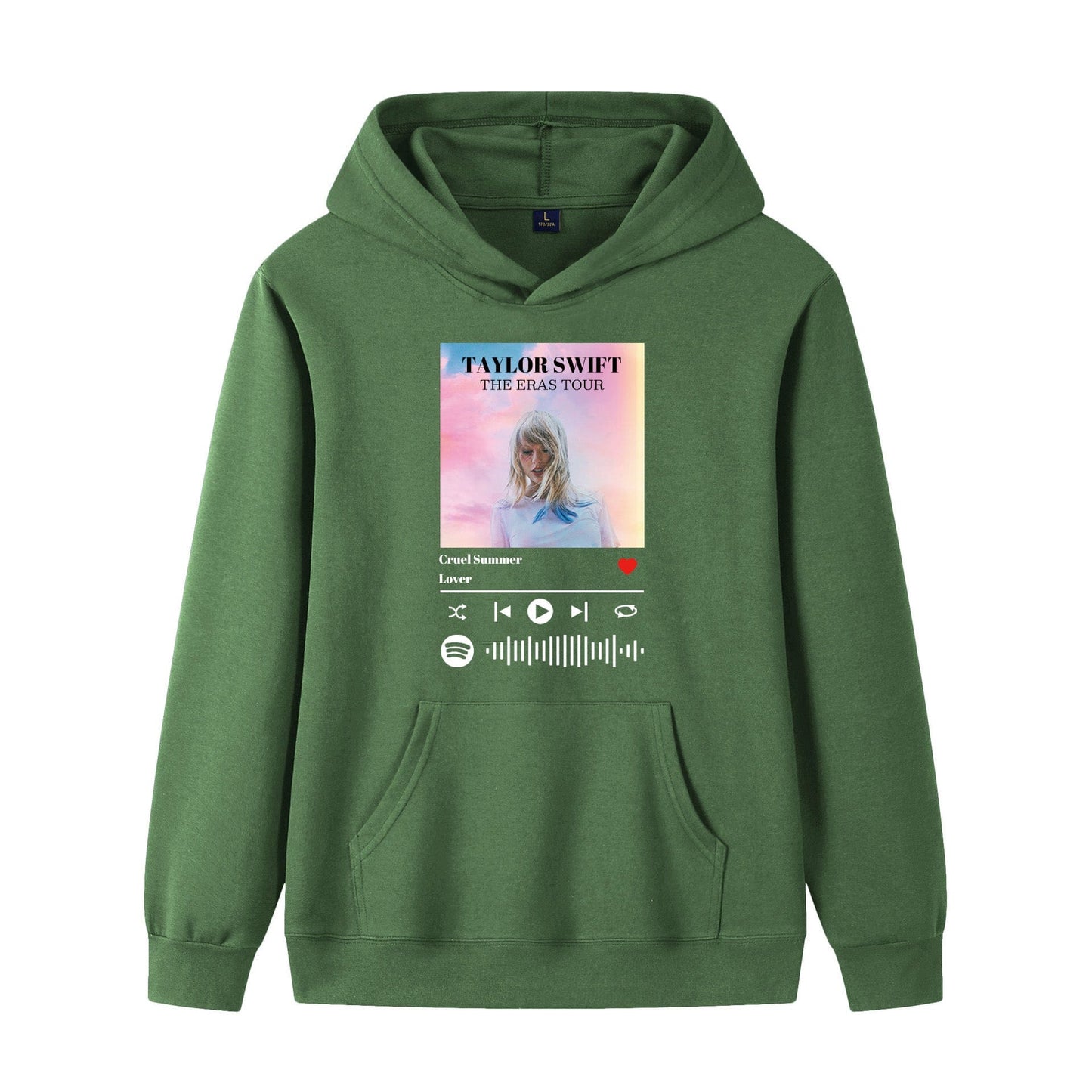 Benutzerdefinierter Hoodie mit scanbarem Spotify-Musikcode und Foto