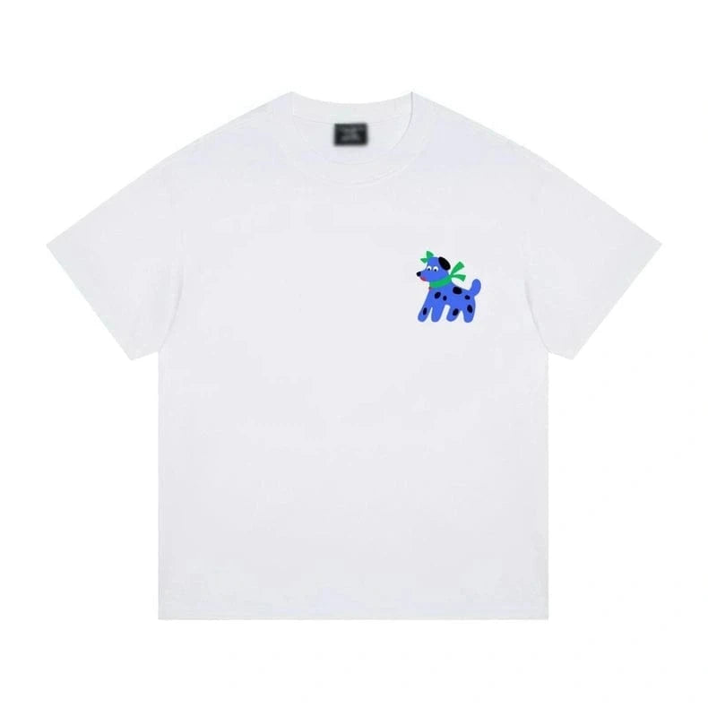 New Arrivals Heavy Embroidery 1.6 Million Stitches - Luminous Colorful Dog 100% Long-Staple Cotton 280g Soft Versatile T-Shirt