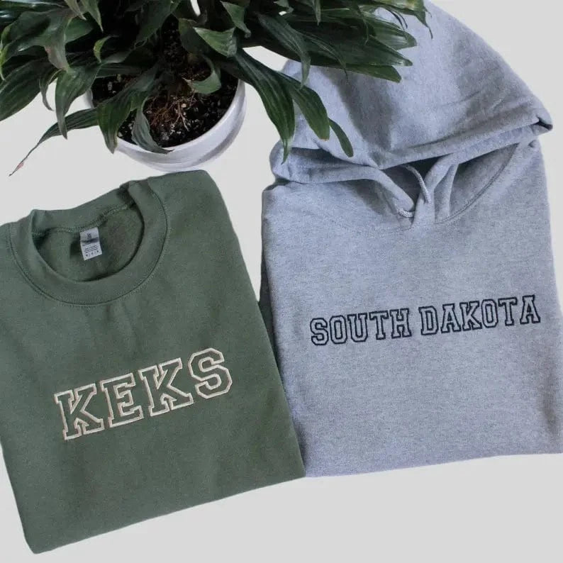 Custom Embroidered Text Sweatshirt – Personalized Crewneck with Your Name & Letters | Unique Gift Idea
