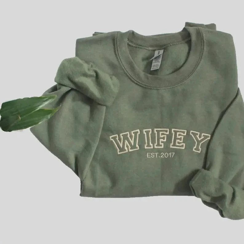Custom Embroidered Text Sweatshirt – Personalized Crewneck with Your Name & Letters | Unique Gift Idea