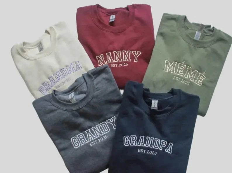 Custom Embroidered Text Sweatshirt – Personalized Crewneck with Your Name & Letters | Unique Gift Idea