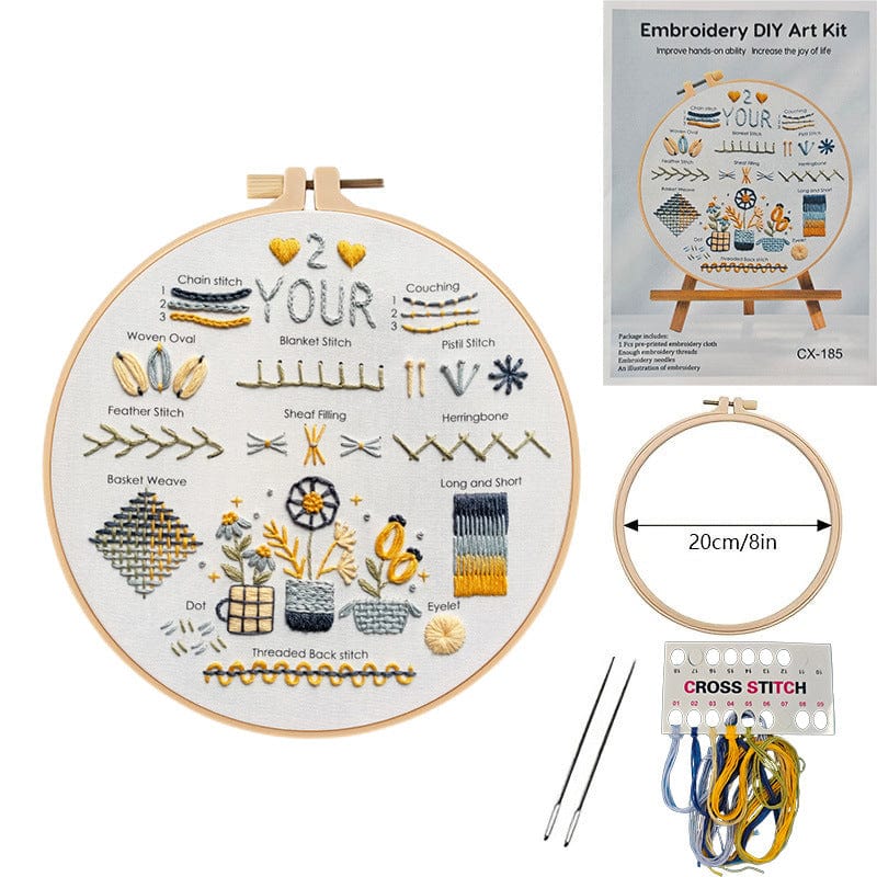 New Arrivals DIY Stitch Sampler Embroidery Kit Great Gift for Craft Lovers