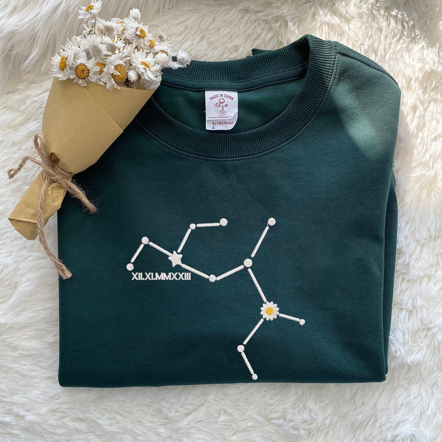 Mystichot Sweatshirt/Hoodie mit Sternbild-Stickerei