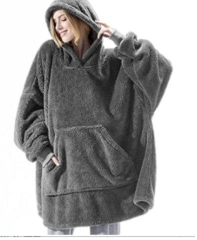 Autumn and Winter Comfortable Couple Loungewear, Loose Double-Sided Fleece Hoodie, Thick Wearable Blanket