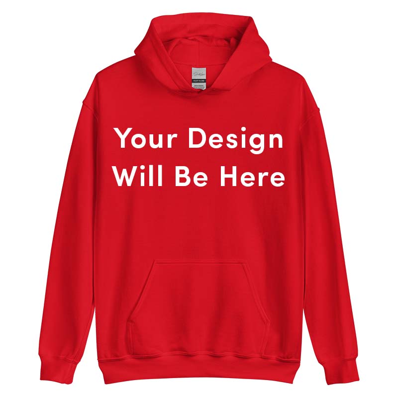 Individuell bestickter Hoodie mit Text auf dem Ärmel