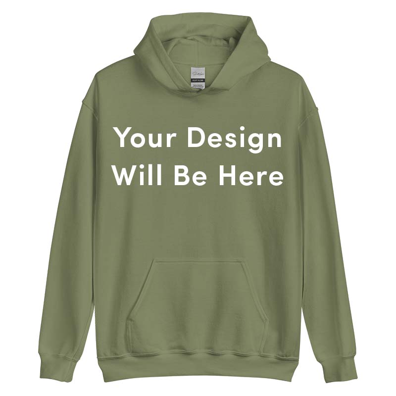 Individuell bestickter Hoodie mit Text auf dem Ärmel