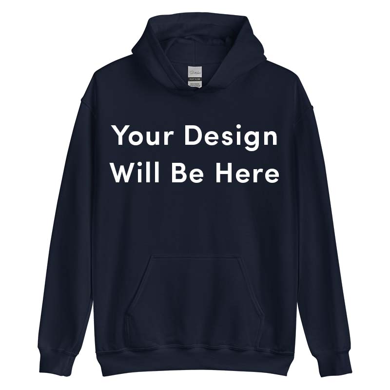 Individuell bestickter Hoodie mit Text auf dem Ärmel
