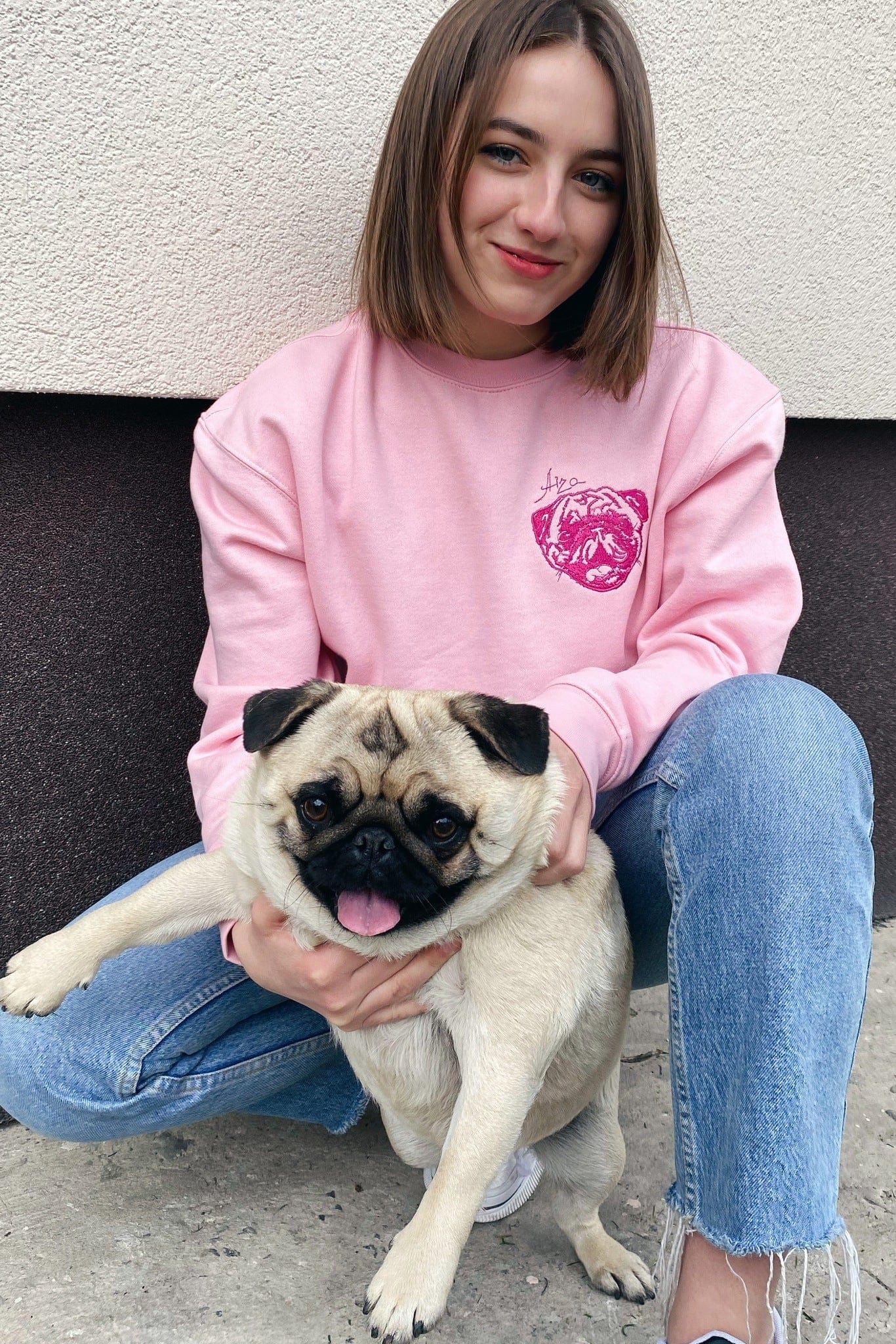 SWEATSHIRT MIT PERSONALISIERTEM HAUSTIERPORTRÄT