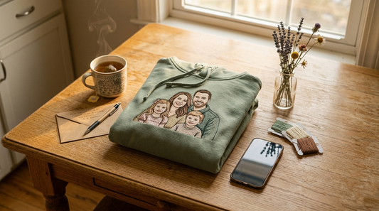 What to Get the Person Who Already Has Everything | Embroider Family Photo Hoodie