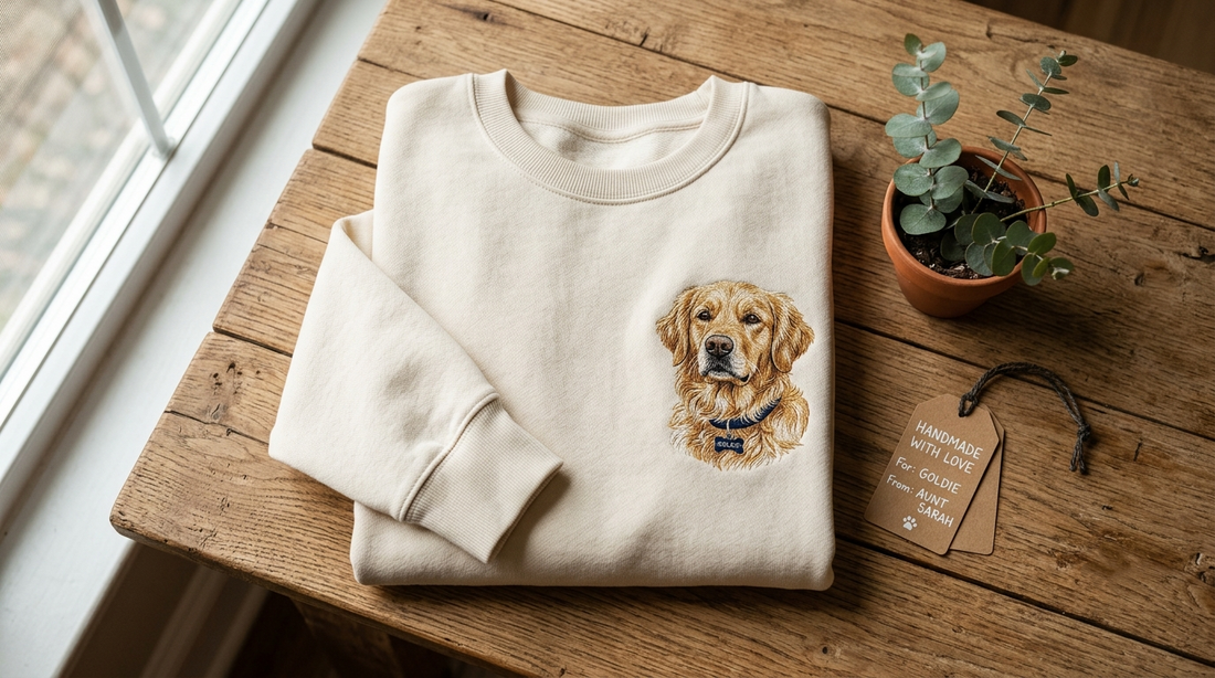 Custom Pet Crewneck Embroidered: Turning One Photo Into a Sweatshirt You'll Actually Wear