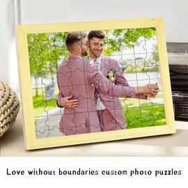 Love No Boundaries individuelles Puzzle-Geschenk plus Bilderrahmen