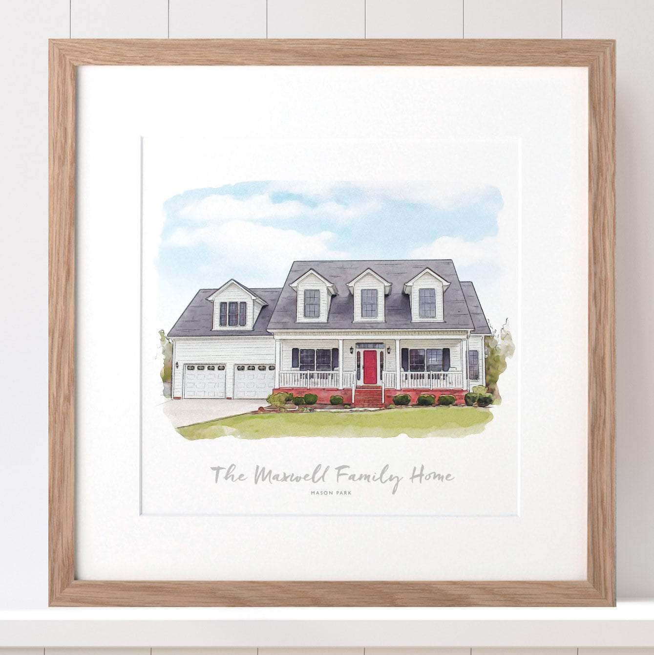 Watercolor House Sketch