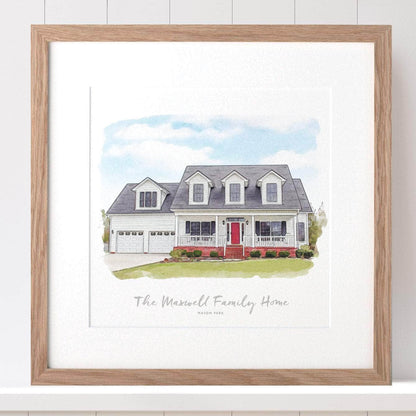 Watercolor House Sketch