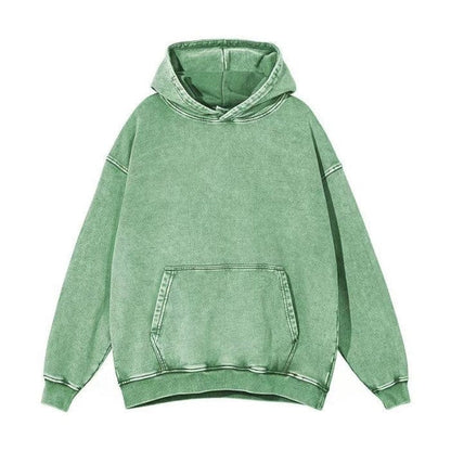 Washed hoodie Portrait embroider music player Couple family gift