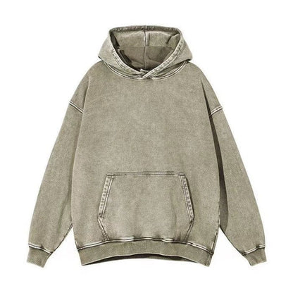 Washed hoodie Portrait embroider music player Couple family gift