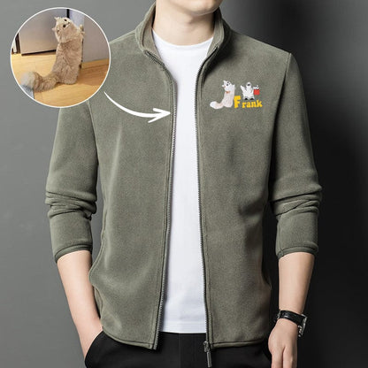 Mystichot Custom Halloween Embroidered Casual Jacket - Warm Winter Gift Outerwear