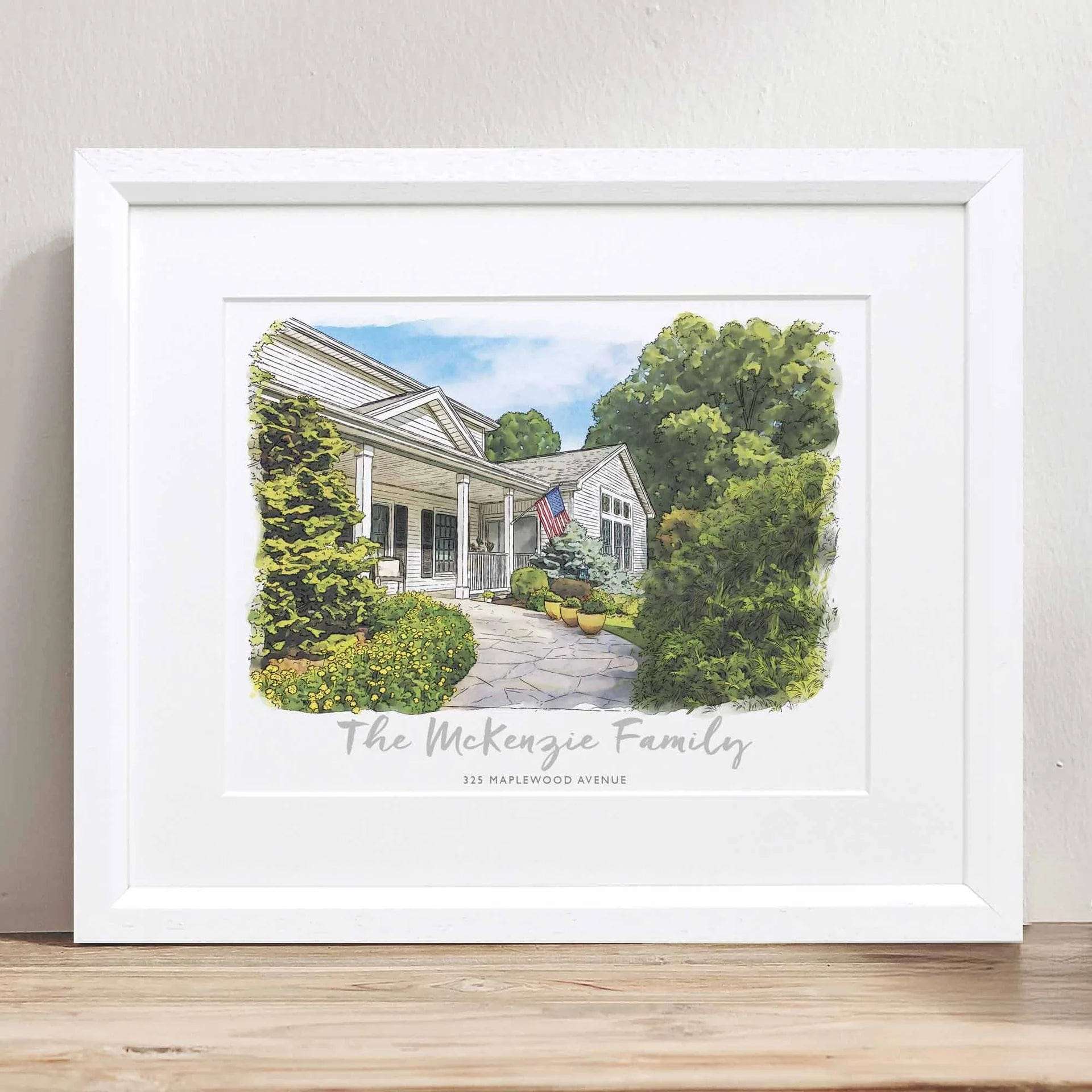Watercolor House Sketch