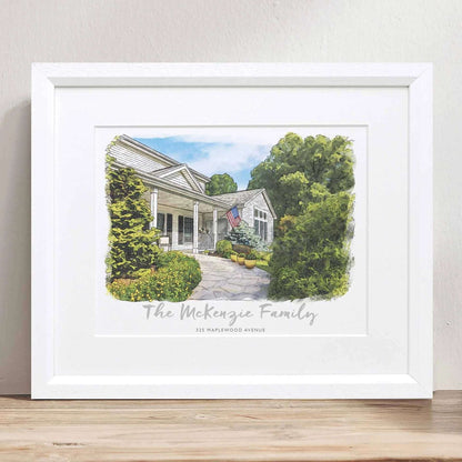 Watercolor House Sketch
