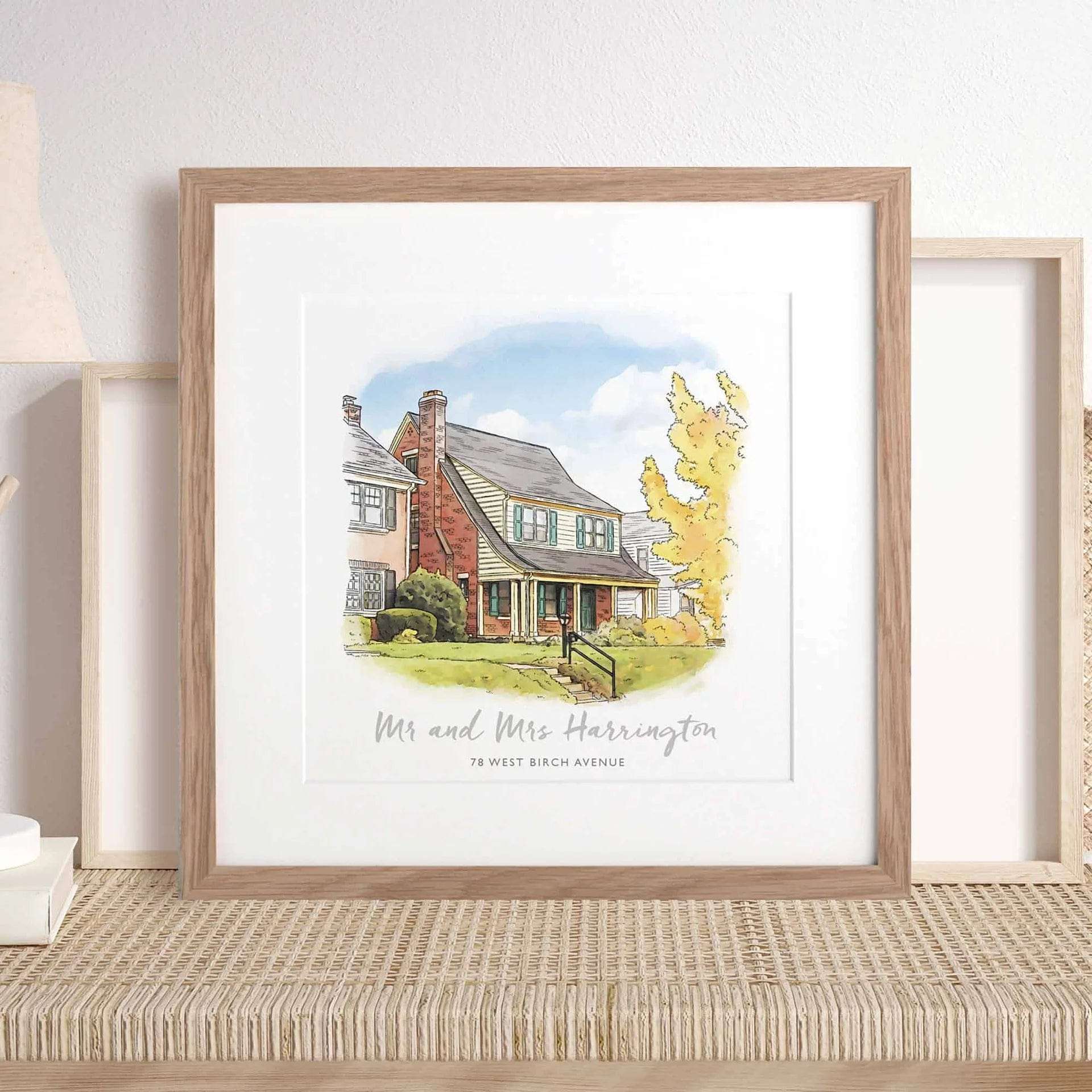Watercolor House Sketch
