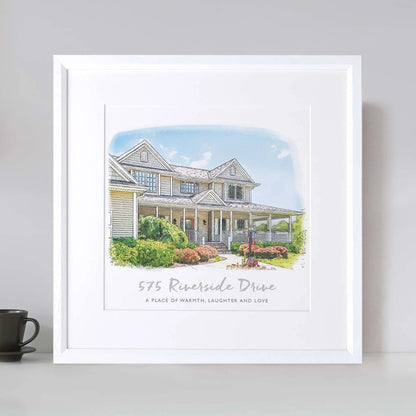 Watercolor House Sketch