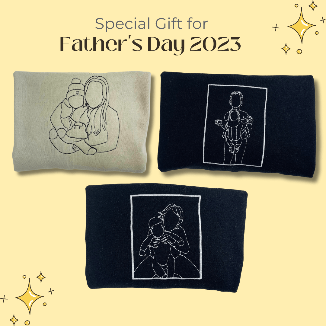 Father and Son Embroidered Sweatshirt, Hoodie, Personalized Father’s Day Gifts, Unique Gifts for Dad
