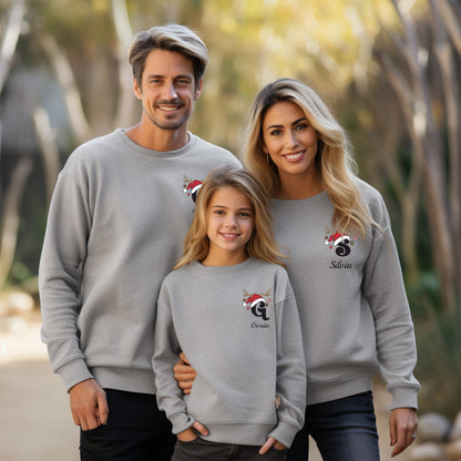Custom-Christmas-Matching-Grey-Sweatshirt