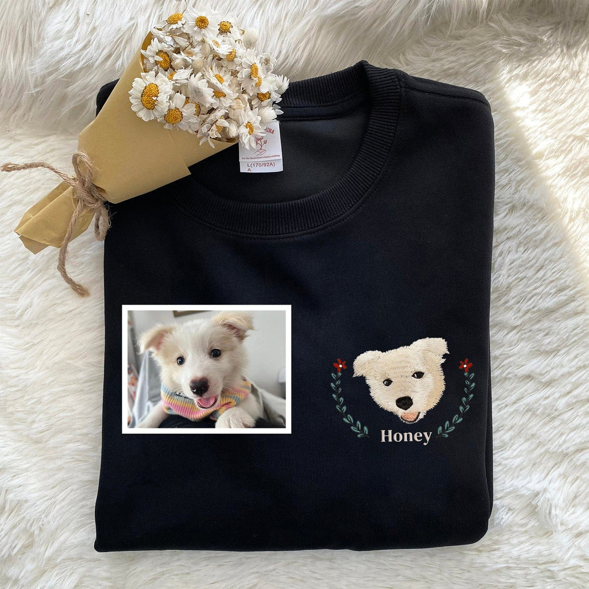 Embroidered-Pet-Black-Sweatshirt-Hoodie
