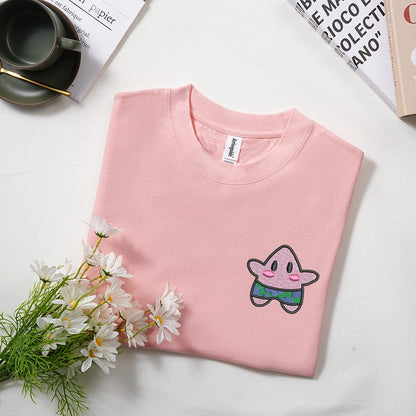 Cute cartoon version custom Embroidered T-shirt sweatshirt