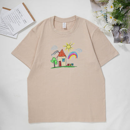 Individuell handbemaltes besticktes Sweatshirt