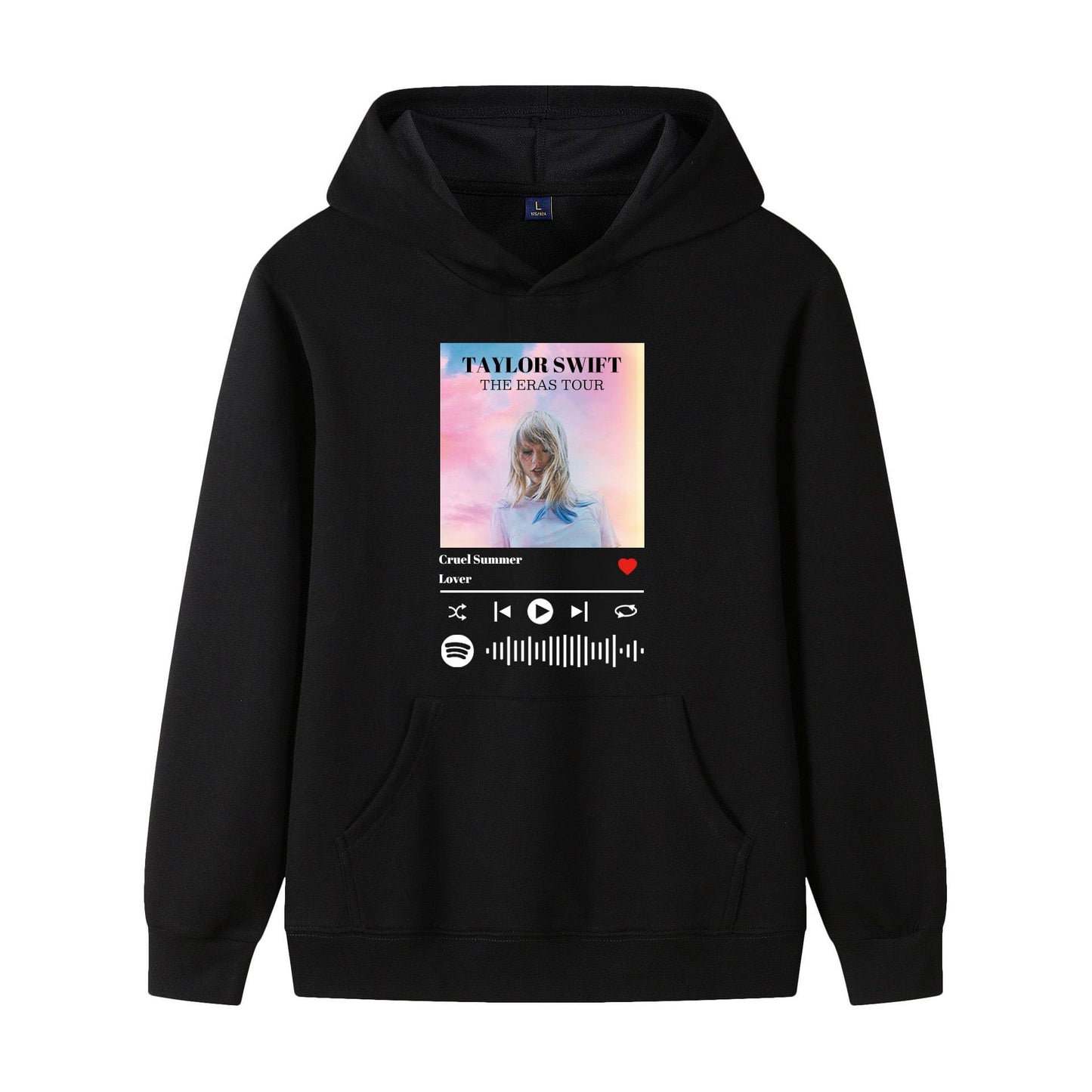 Benutzerdefinierter Hoodie mit scanbarem Spotify-Musikcode und Foto