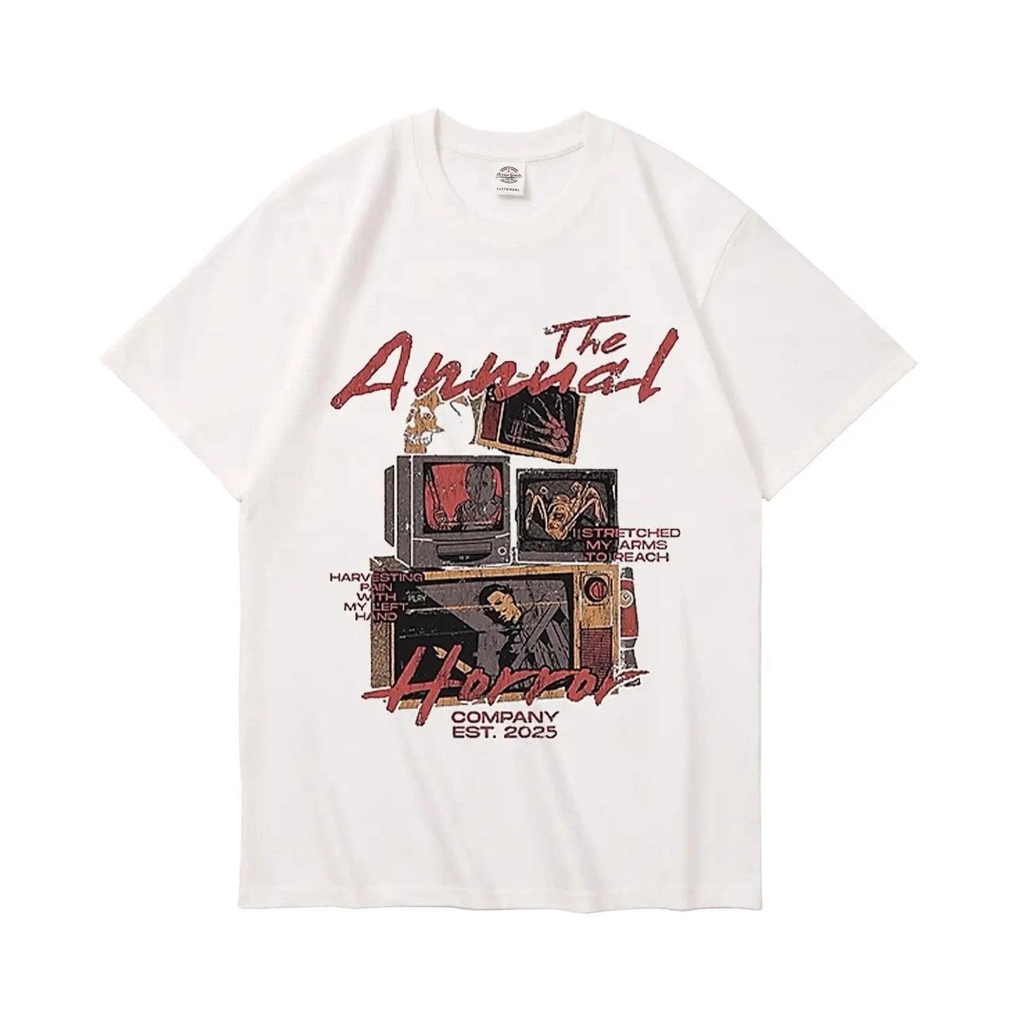 New Arrivals Short sleeve t-shirt 230g heavyweight cotton retro style TV graphic Unisex