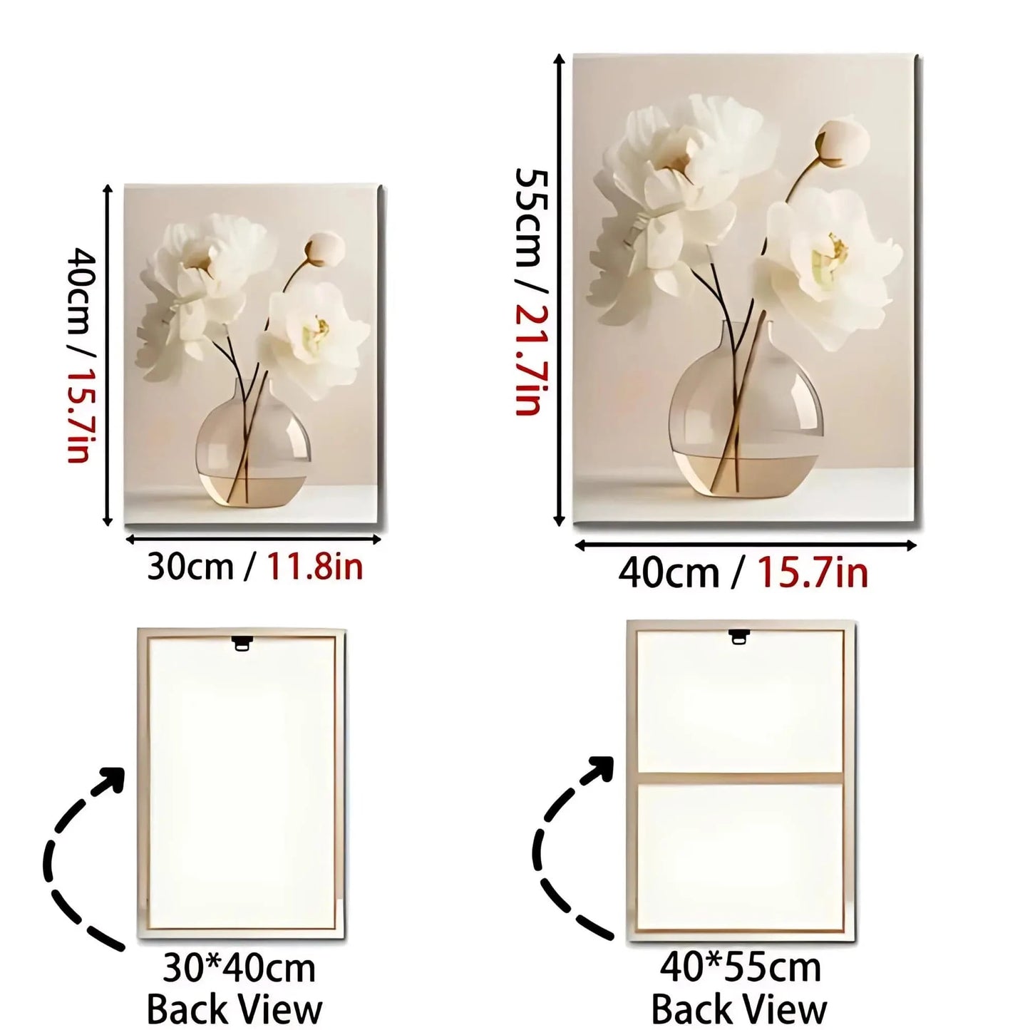 Triple Delight: Beige Floral 2D Printed Framed Art - Ideal for Every Room & a Perfect Gift!