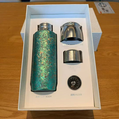 The Crystal Ti Series: Pure Titanium Magnetic Tea Tumbler & Sharing Cup