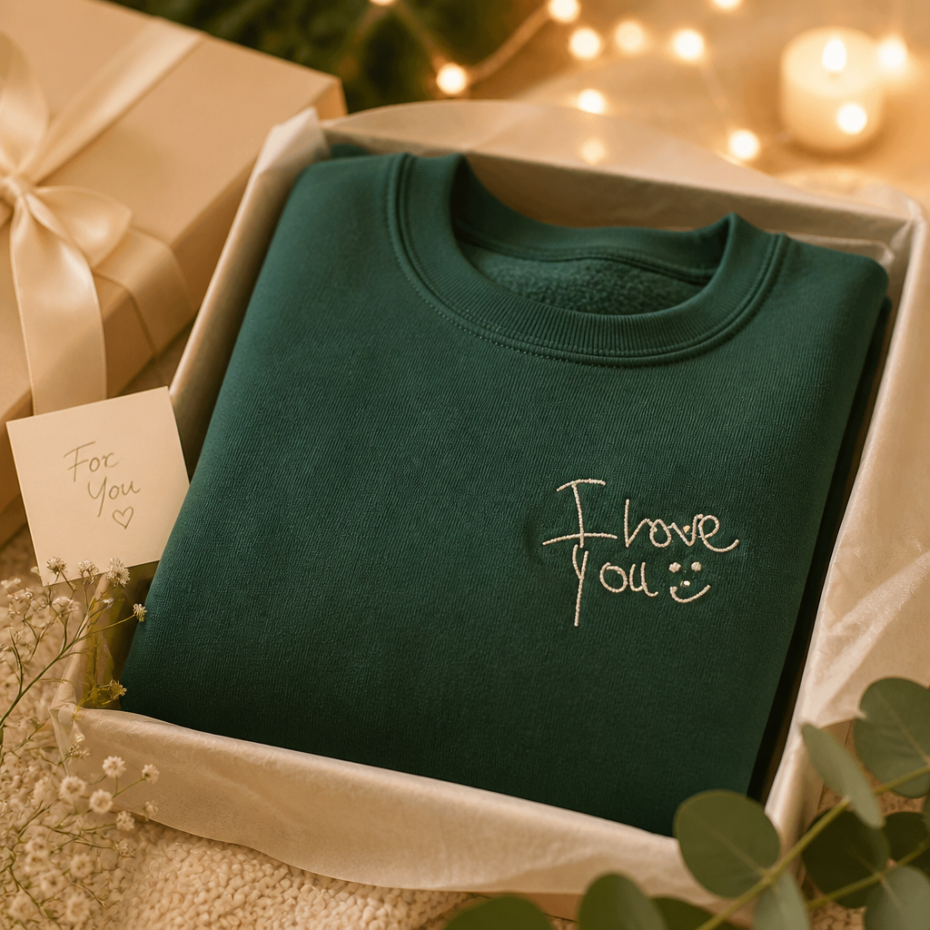 Custom Handwriting Embroidered Sweatshirt | Personalized Gift