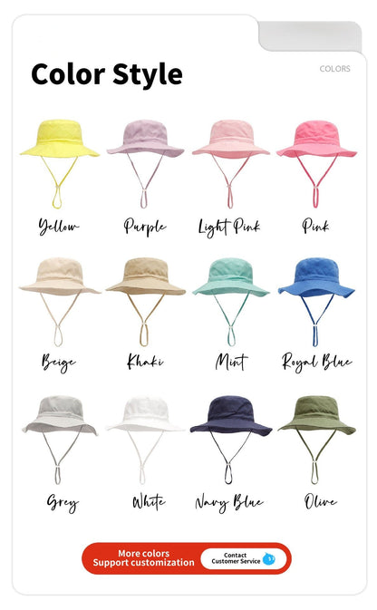 New Arrivals Custom Embroidered Kids Bucket Hat Summer Sun Hat with Name