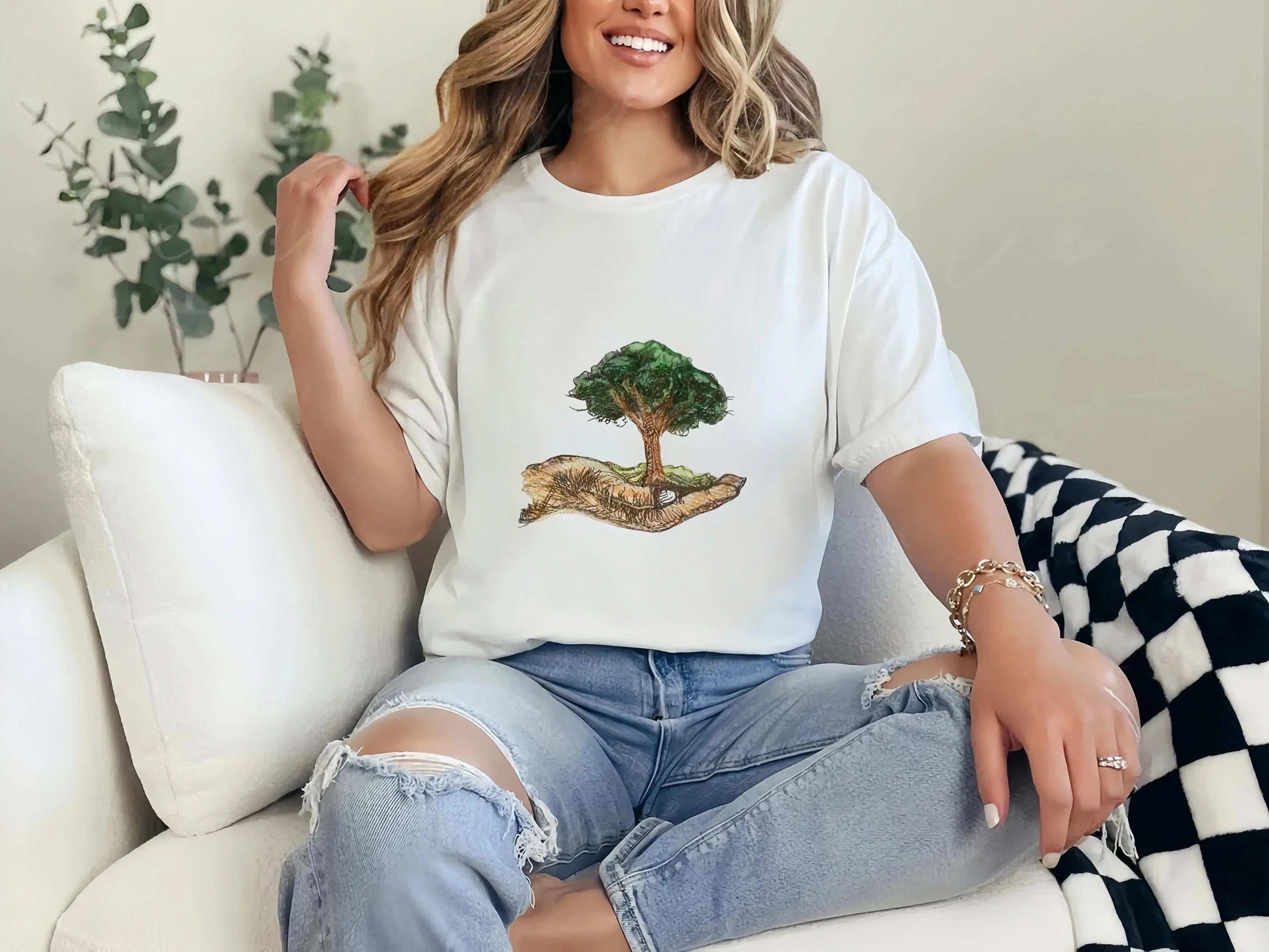 Eco - themed Custom Embroidered Sweatshirt: Style Meets Sustainability