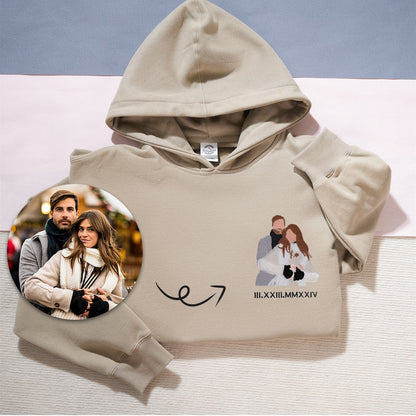 Custom Photo Roman date Embroidered Apparel